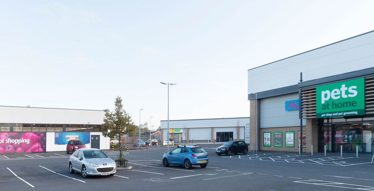 A look at the car park within the St Neots Development - Quora Developments